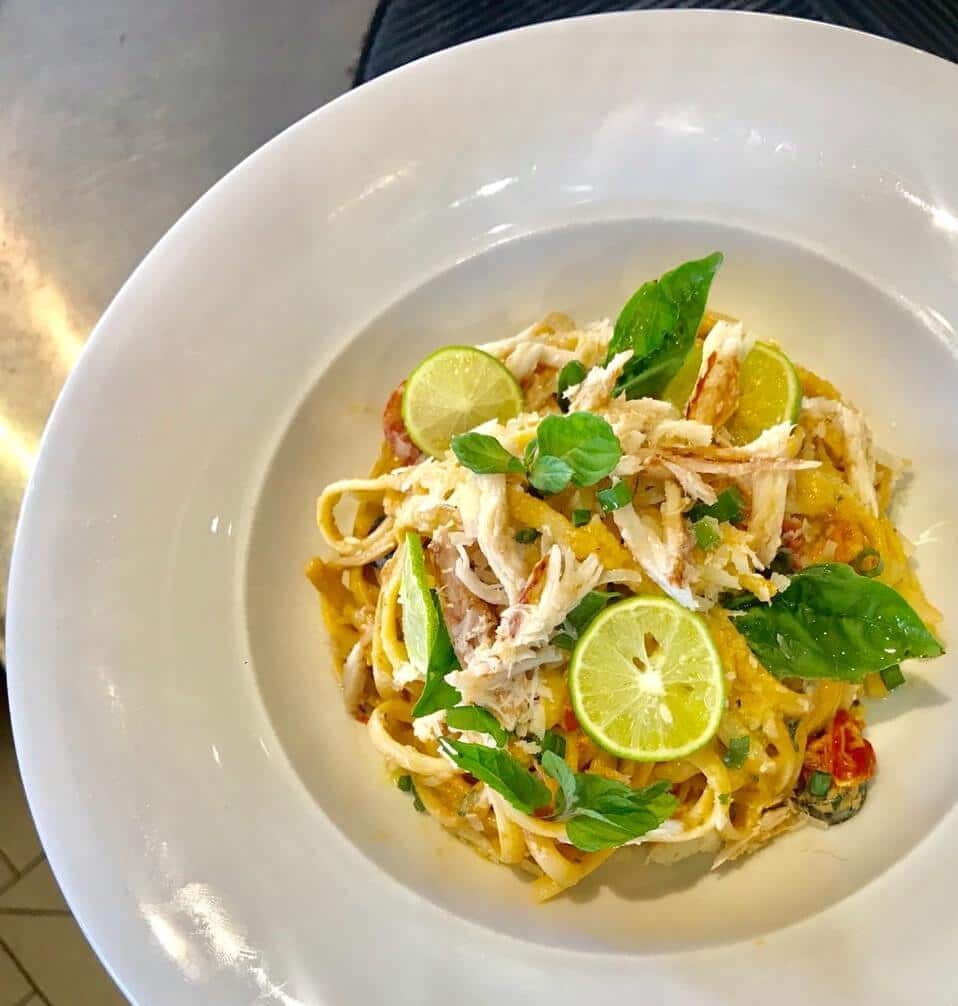 Linguines au crabe Catering ile Maurice