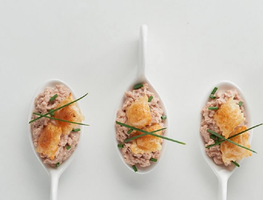 Crème de thon ravioles tomate mozzarella Catering ile Maurice