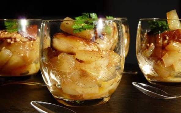 Verrine foie gras et ananas Catering Ile Maurice