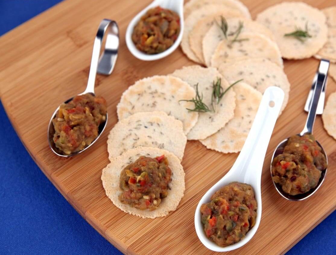 Verrines caviar aubergines Catering ile Maurice