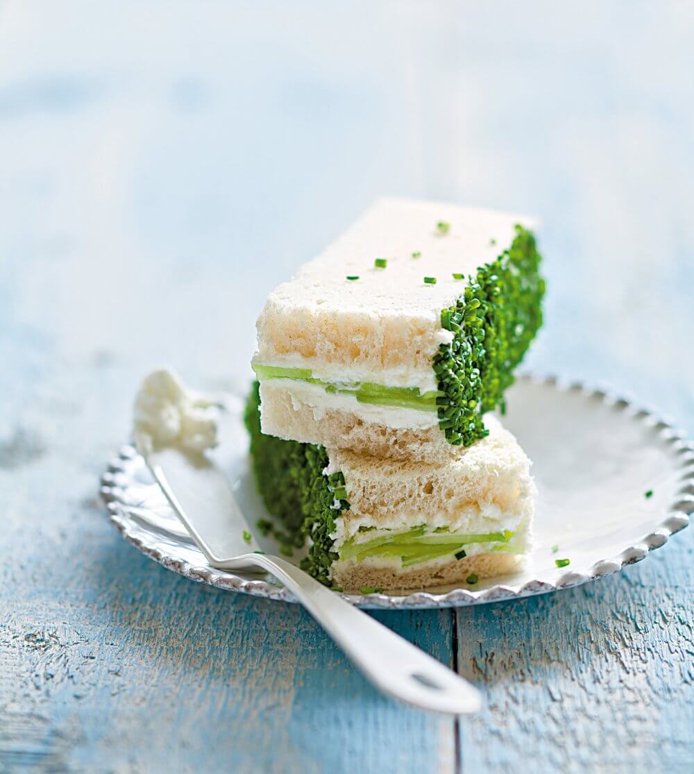 Apéritif Sandwich de concombre et fromage frais traiteur Ile Maurice