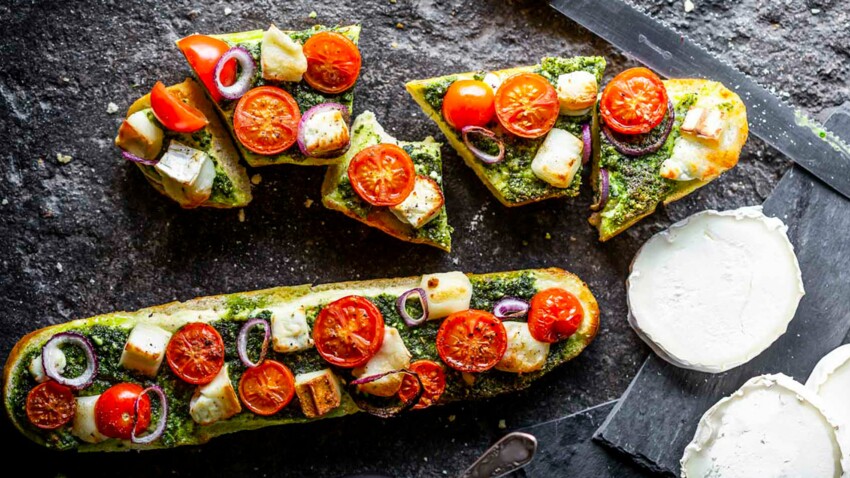 Canape baguette pistou courgettes Traiteur ile Maurice