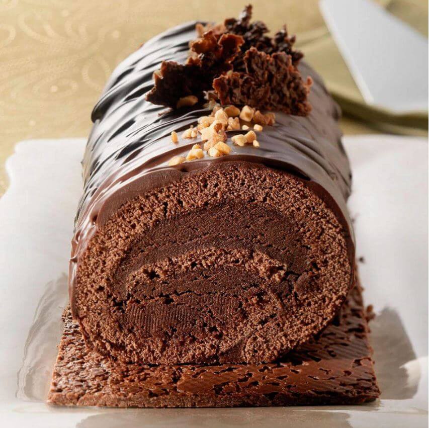 Dessert buche de noel en chocolat catering ile maurice