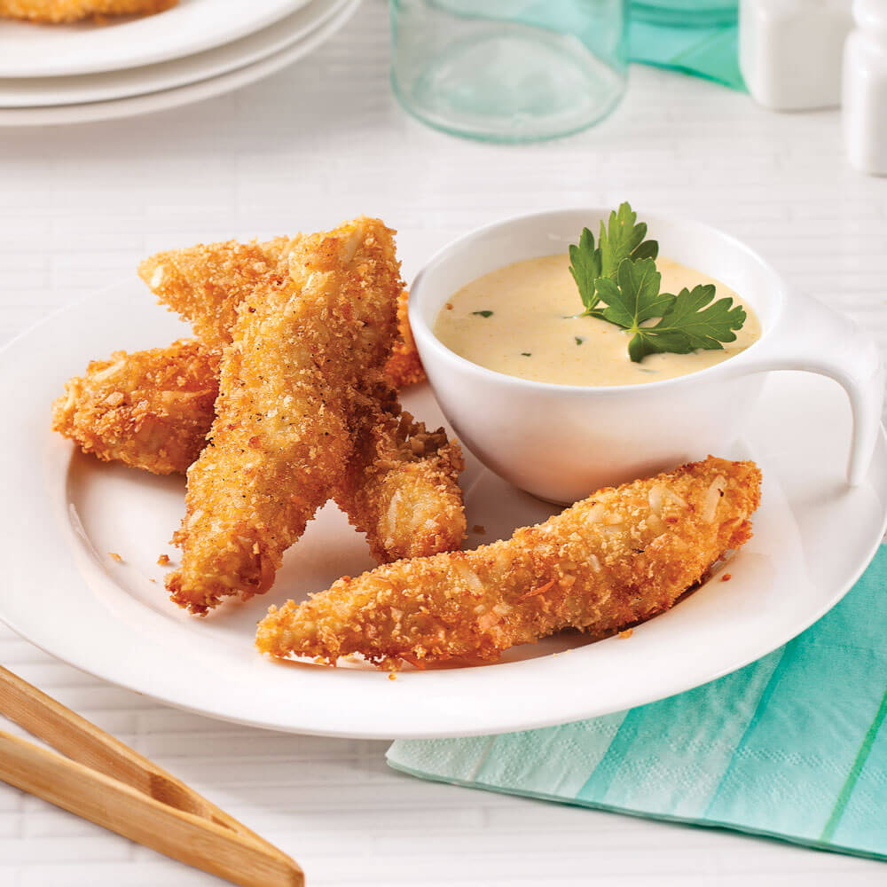 Gadjak Bâtonnet de poulet pané et sauce cocktail traiteur Ile Maurice