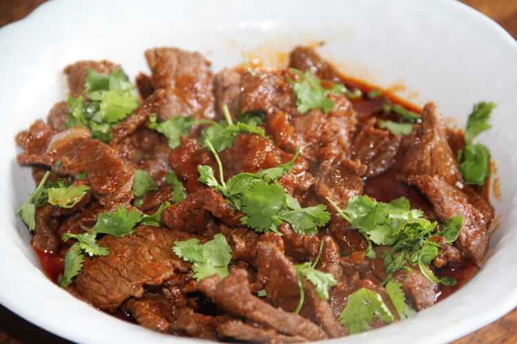 Mets viande Bœuf saté et riz parfumé au gingembre Catering Ile Maurice