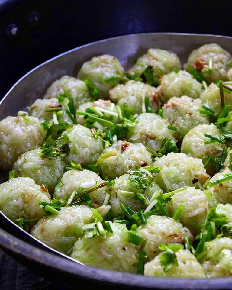 Plat boulettes chouchou Catering Ile Maurice